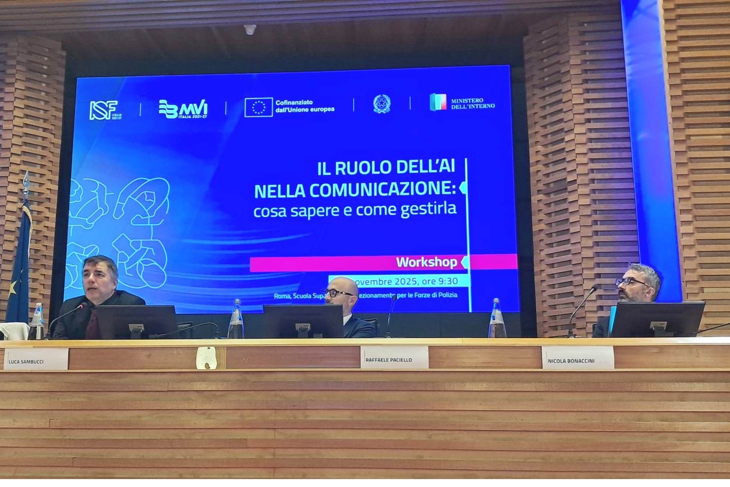 workshop intelligenza artificiale tavolo relatori