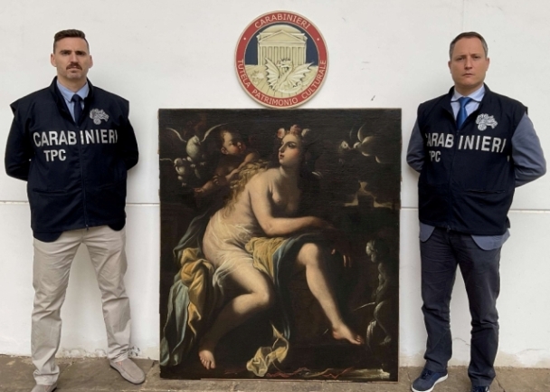 dipinto venere in amore comando tpc carabinieri palermo